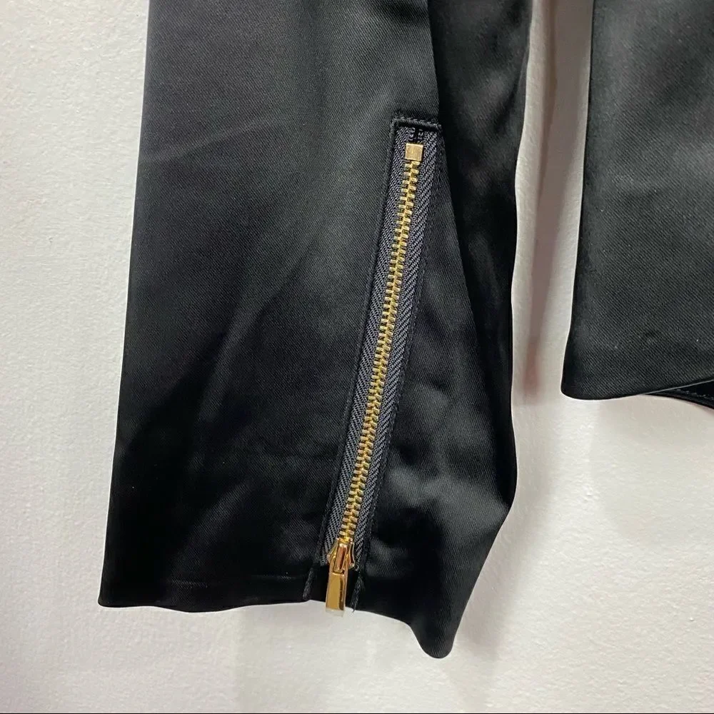 Cache Satin Black Blazer New Without Tags - Picture 3 of 5